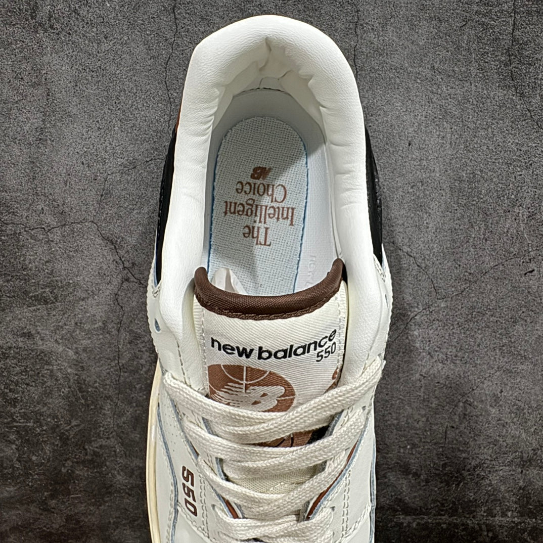 New Balance 550 in Cream & Burgundy – Retro Low-Top Court-Inspired Casual Sneakers