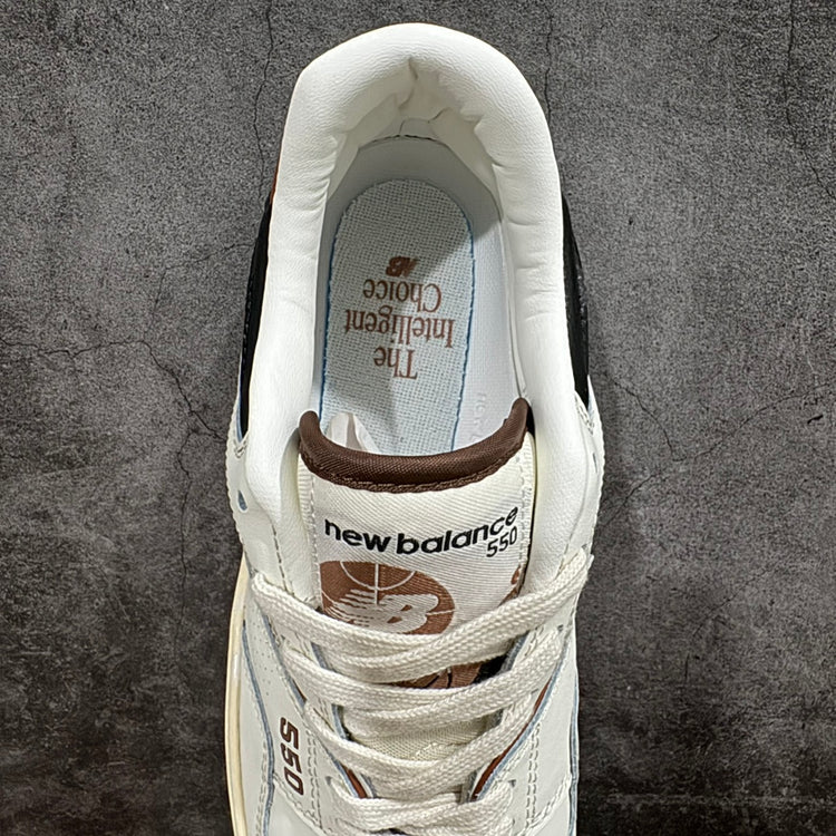 New Balance 550 in Cream & Burgundy – Retro Low-Top Court-Inspired Casual Sneakers