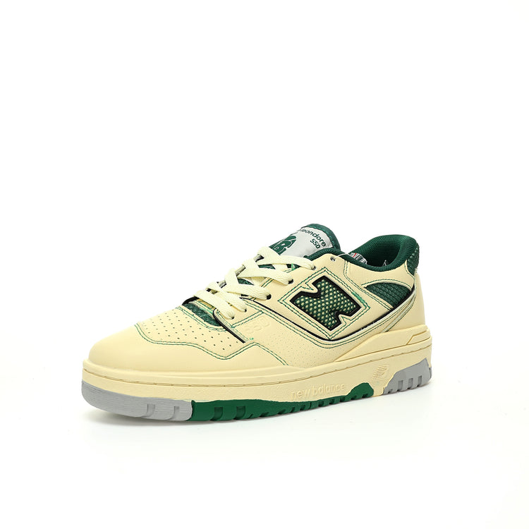 Aimé Leon Dore x New Balance 550 in Cream & Pine Green – Retro Low-Top Casual Sneakers