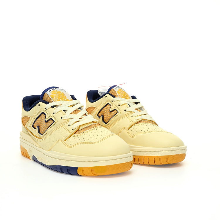 Aimé Leon Dore x New Balance 550 in Cream & Mustard – Retro Low-Top Casual Sneakers