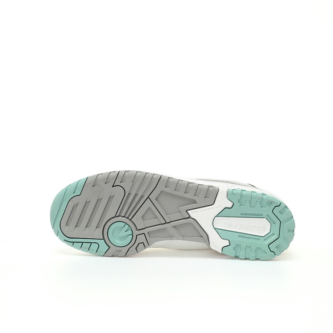 New Balance 550 in White, Navy & Mint – Retro Low-Top Court-Inspired Casual Sneakers