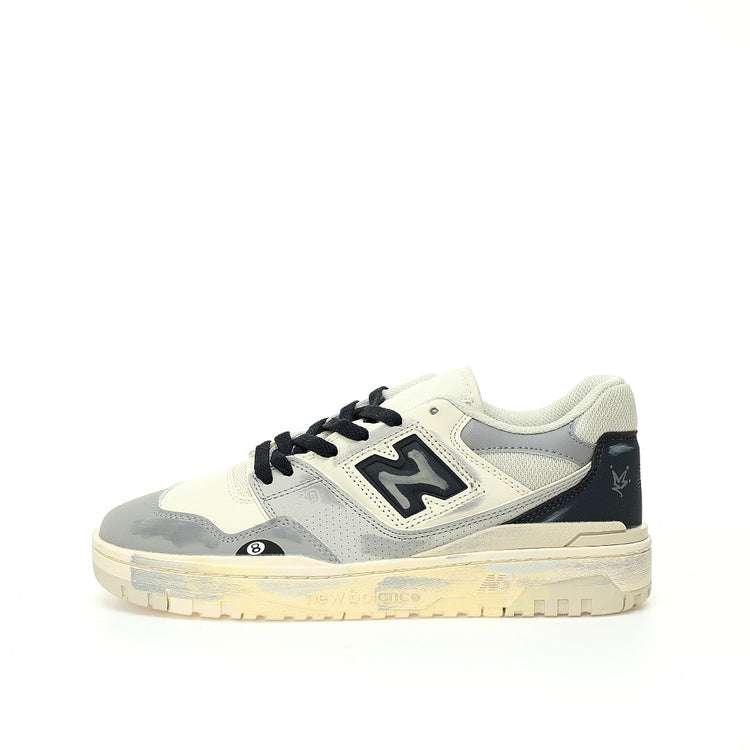 New Balance 550 in Cream, Grey & Navy – Retro Low-Top Court-Inspired Casual Sneakers