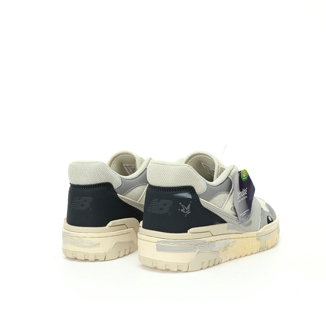 New Balance 550 in Cream, Grey & Navy – Retro Low-Top Court-Inspired Casual Sneakers