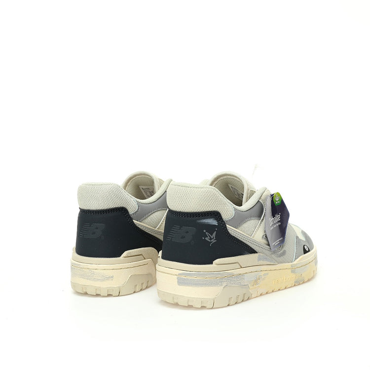 New Balance 550 in Cream, Grey & Navy – Retro Low-Top Court-Inspired Casual Sneakers