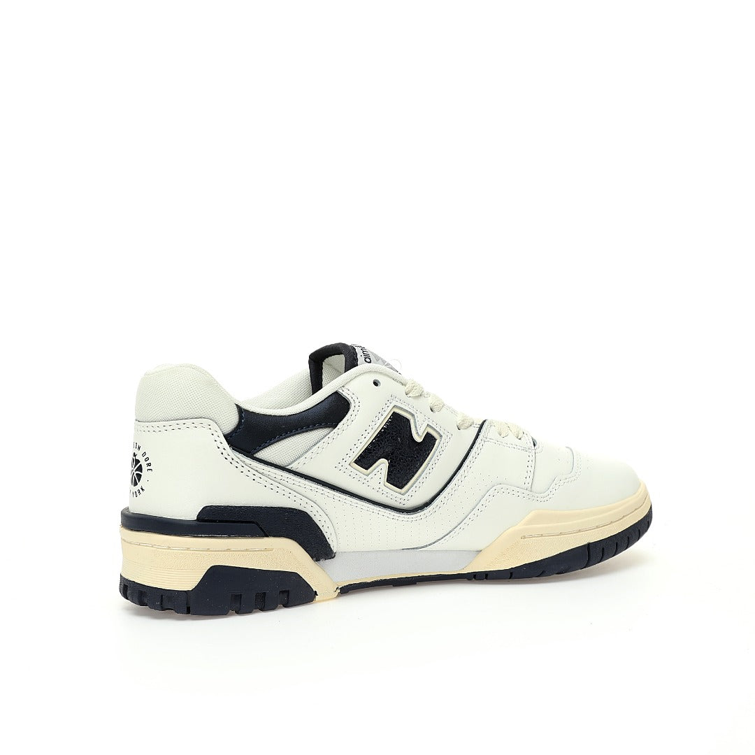 New Balance 550 in Cream & Black – Retro Low-Top Court-Inspired Casual Sneakers