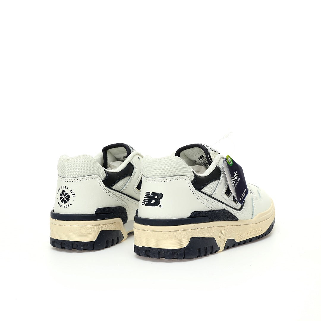 New Balance 550 in Cream & Black – Retro Low-Top Court-Inspired Casual Sneakers