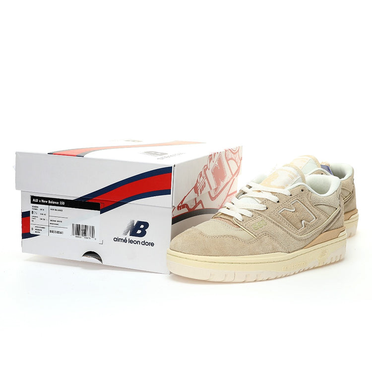 Aimé Leon Dore x New Balance 550 in Sand & Cream – Retro Low-Top Casual Sneakers