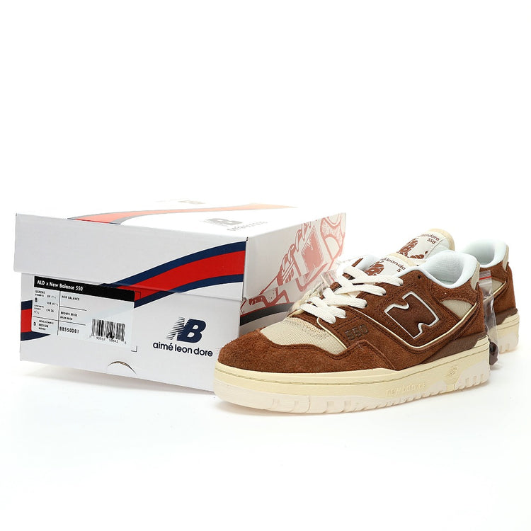 Aimé Leon Dore x New Balance 550 in Mocha Brown & Cream – Retro Low-Top Casual Sneakers