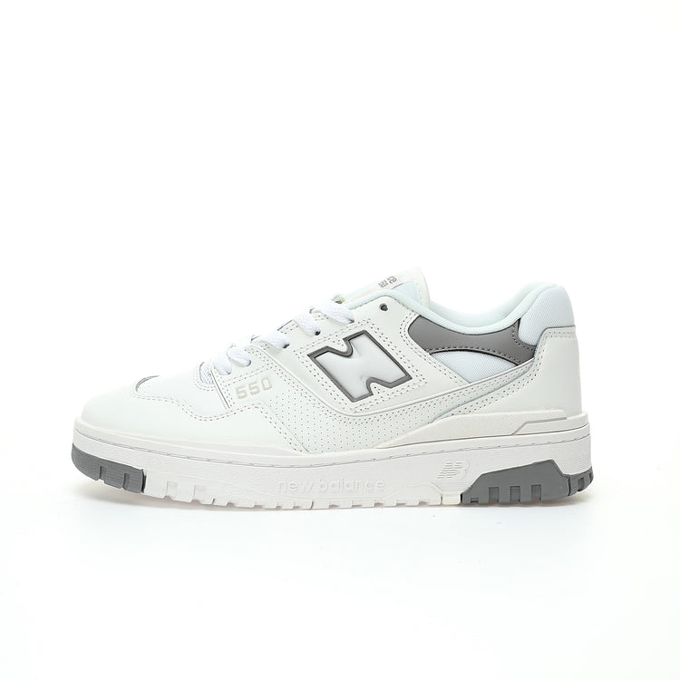 New Balance 550 in White & Grey – Retro Low-Top Court-Inspired Casual Sneakers