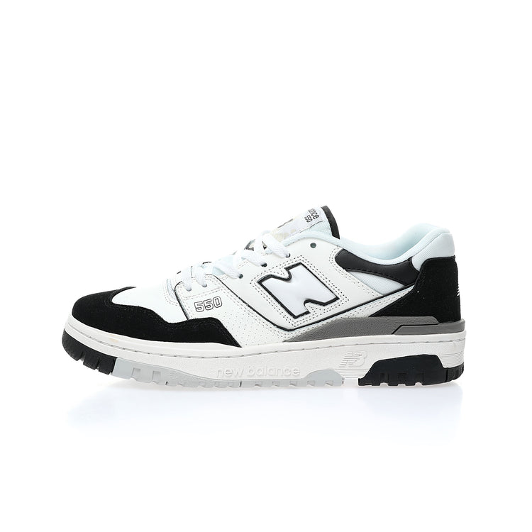 New Balance 550 in White, Grey & Deep Green – Retro Low-Top Court-Inspired Casual Sneakers