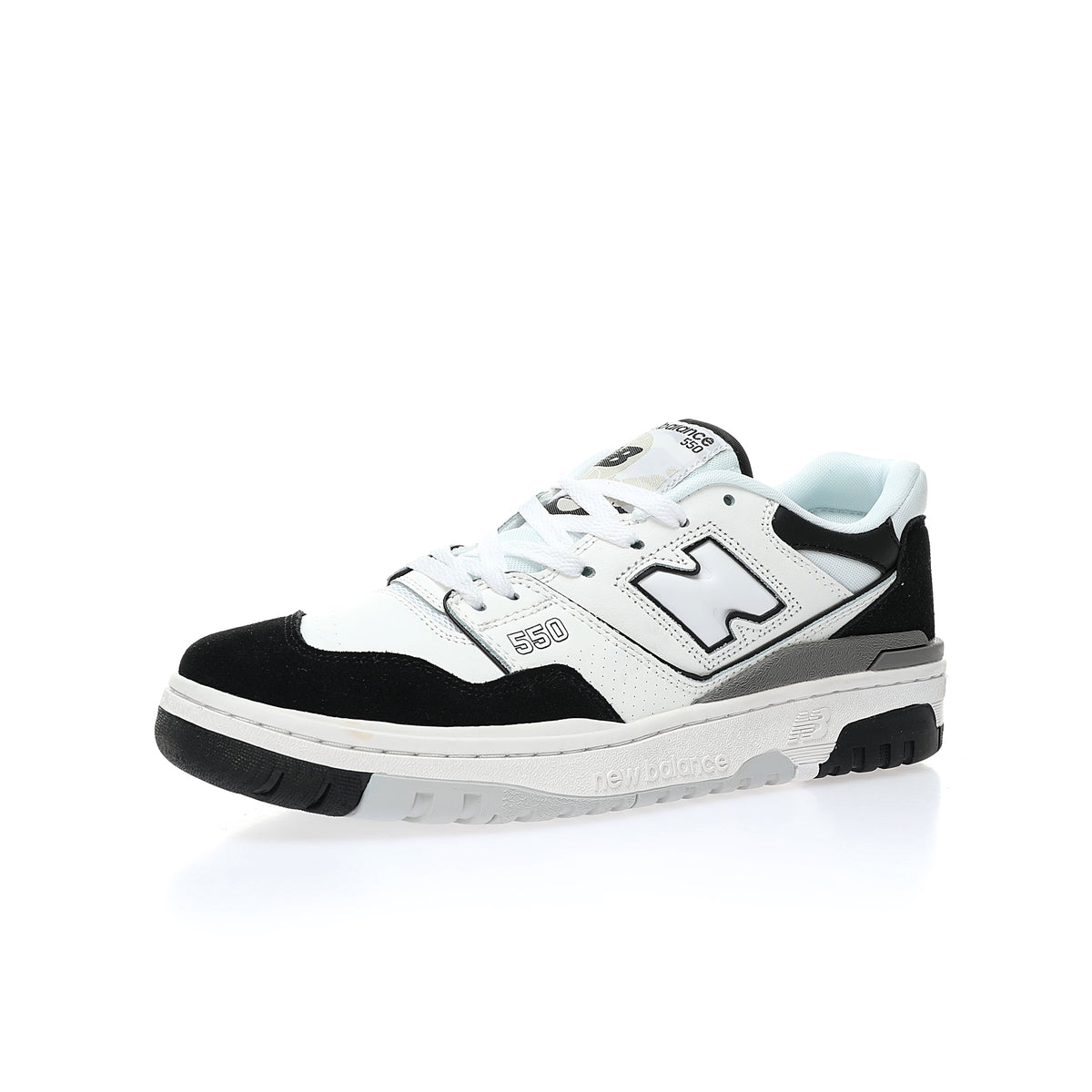 New Balance 550 in White, Grey & Deep Green – Retro Low-Top Court-Inspired Casual Sneakers