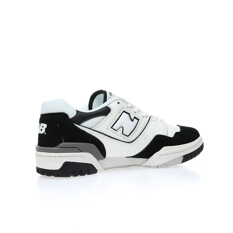 New Balance 550 in White, Grey & Deep Green – Retro Low-Top Court-Inspired Casual Sneakers