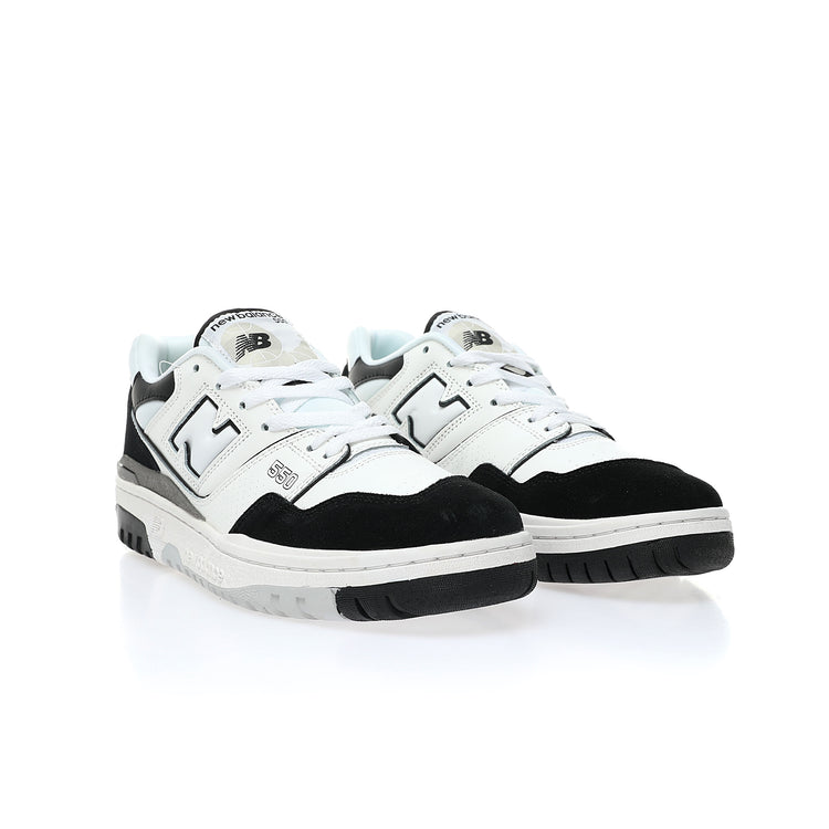 New Balance 550 in White, Grey & Deep Green – Retro Low-Top Court-Inspired Casual Sneakers