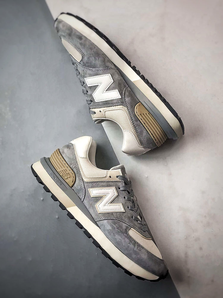 New Balance 574 in Grey & Cream – Retro Low-Top Lifestyle Sneakers