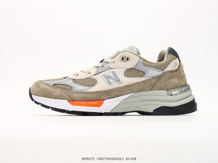 New Balance 992 in Taupe & Grey – Retro Running-Inspired Low-Top Sneakers for Casual Streetwear