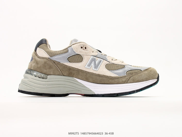 New Balance 992 in Taupe & Grey – Retro Running-Inspired Low-Top Sneakers for Casual Streetwear
