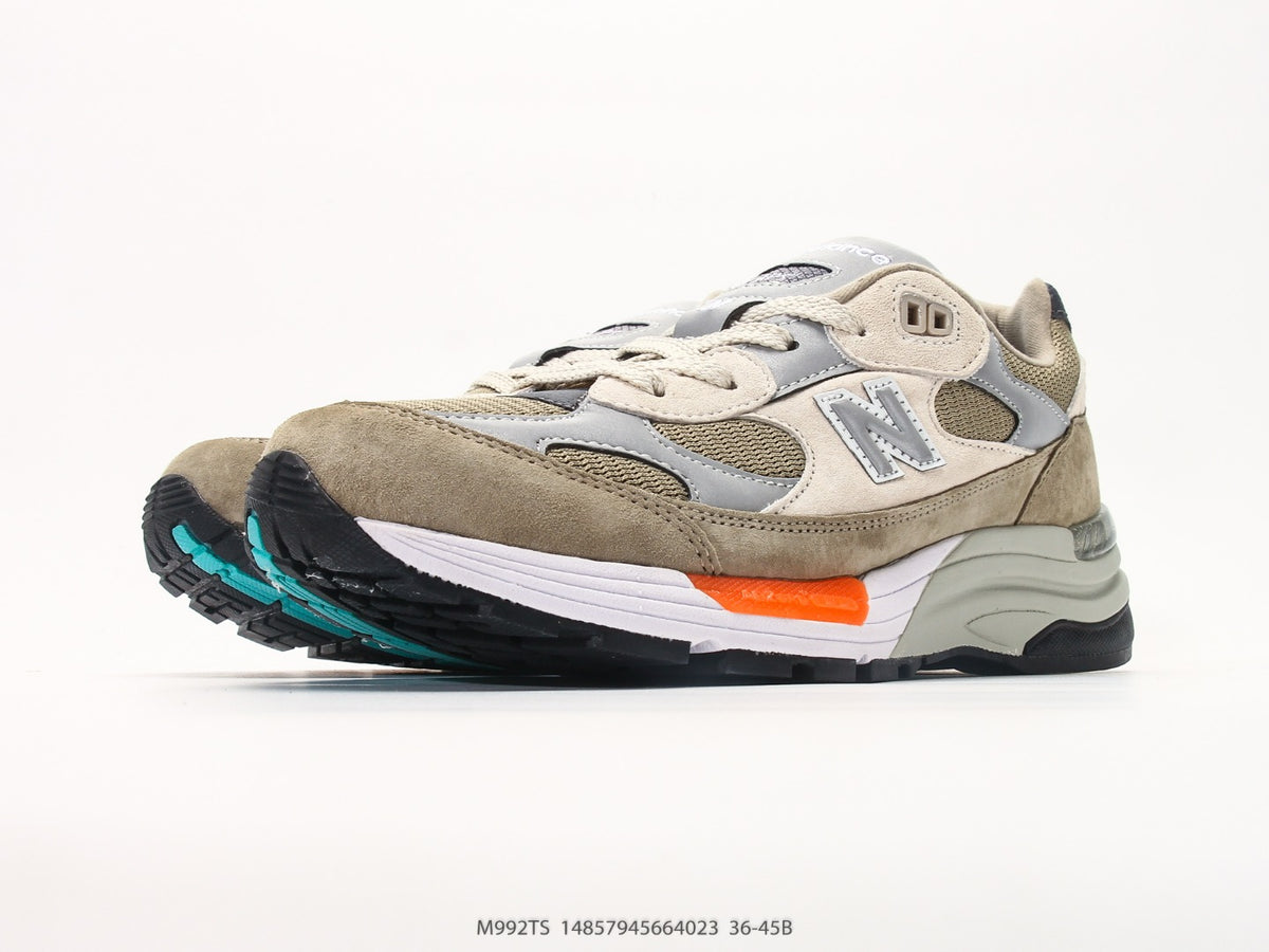 New Balance 992 in Taupe & Grey – Retro Running-Inspired Low-Top Sneakers for Casual Streetwear