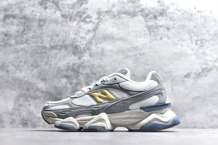 New Balance 9060 in Grey & White – Retro Chunky Low-Top Sneakers for Casual Streetwear