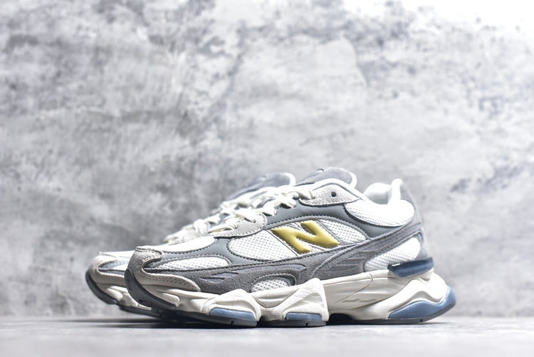 New Balance 9060 in Grey & White – Retro Chunky Low-Top Sneakers for Casual Streetwear