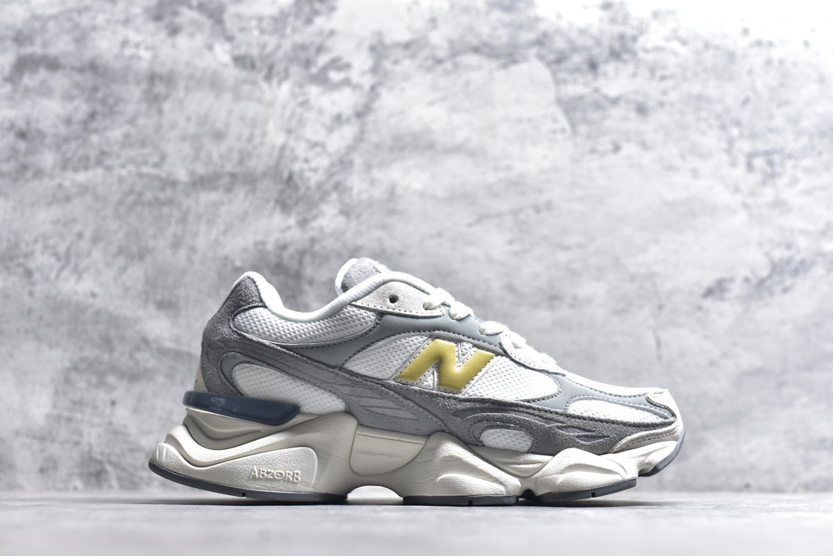 New Balance 9060 in Grey & White – Retro Chunky Low-Top Sneakers for Casual Streetwear